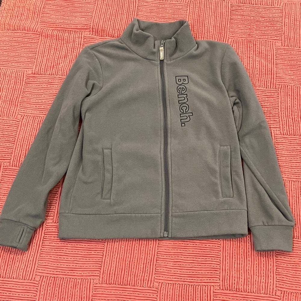 Bench size youth 11-12 years Gray Fleece zip sweater / light Jacket